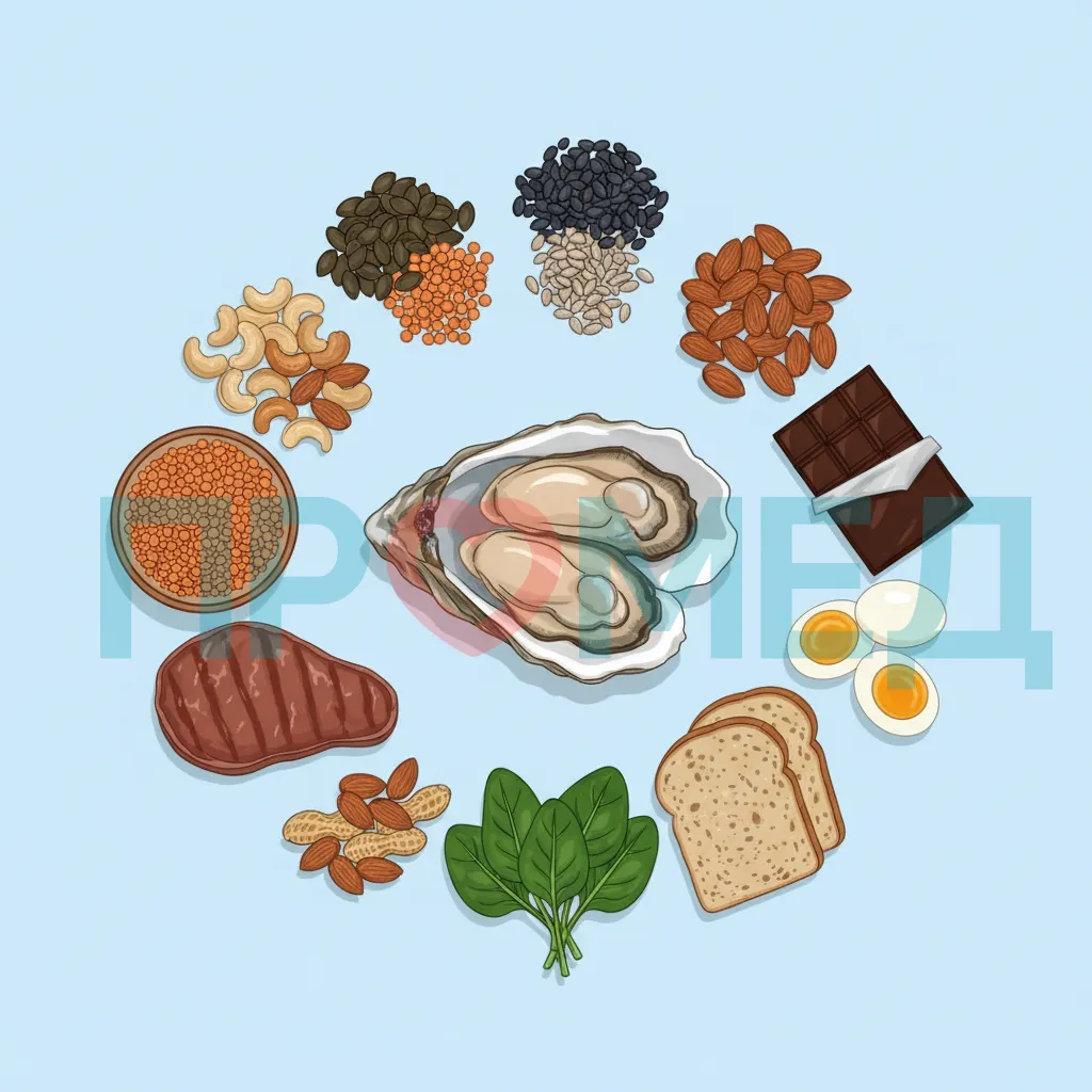 Продукты питания, богатые цинком