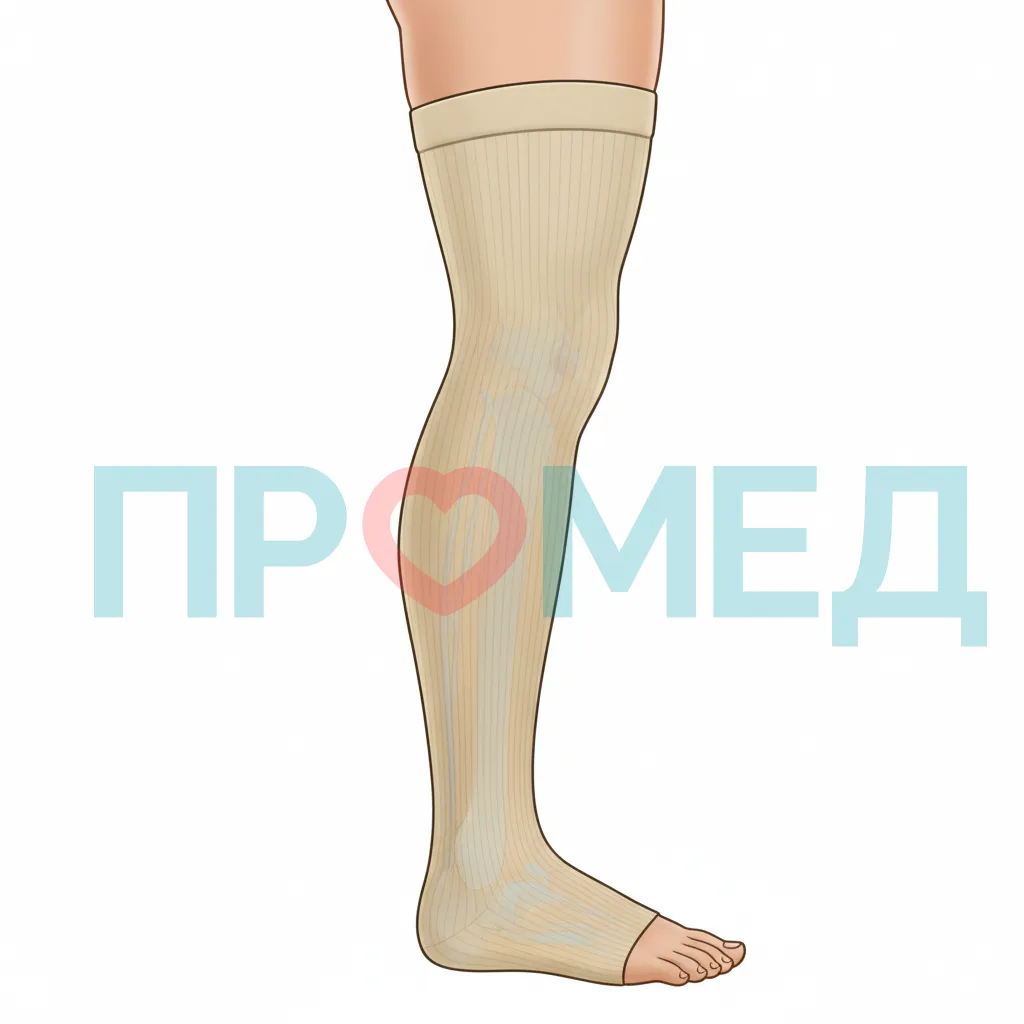 Компрессионный чулок на ноге