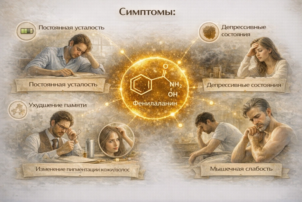 Причины и симптомы дефицита Фенилаланина